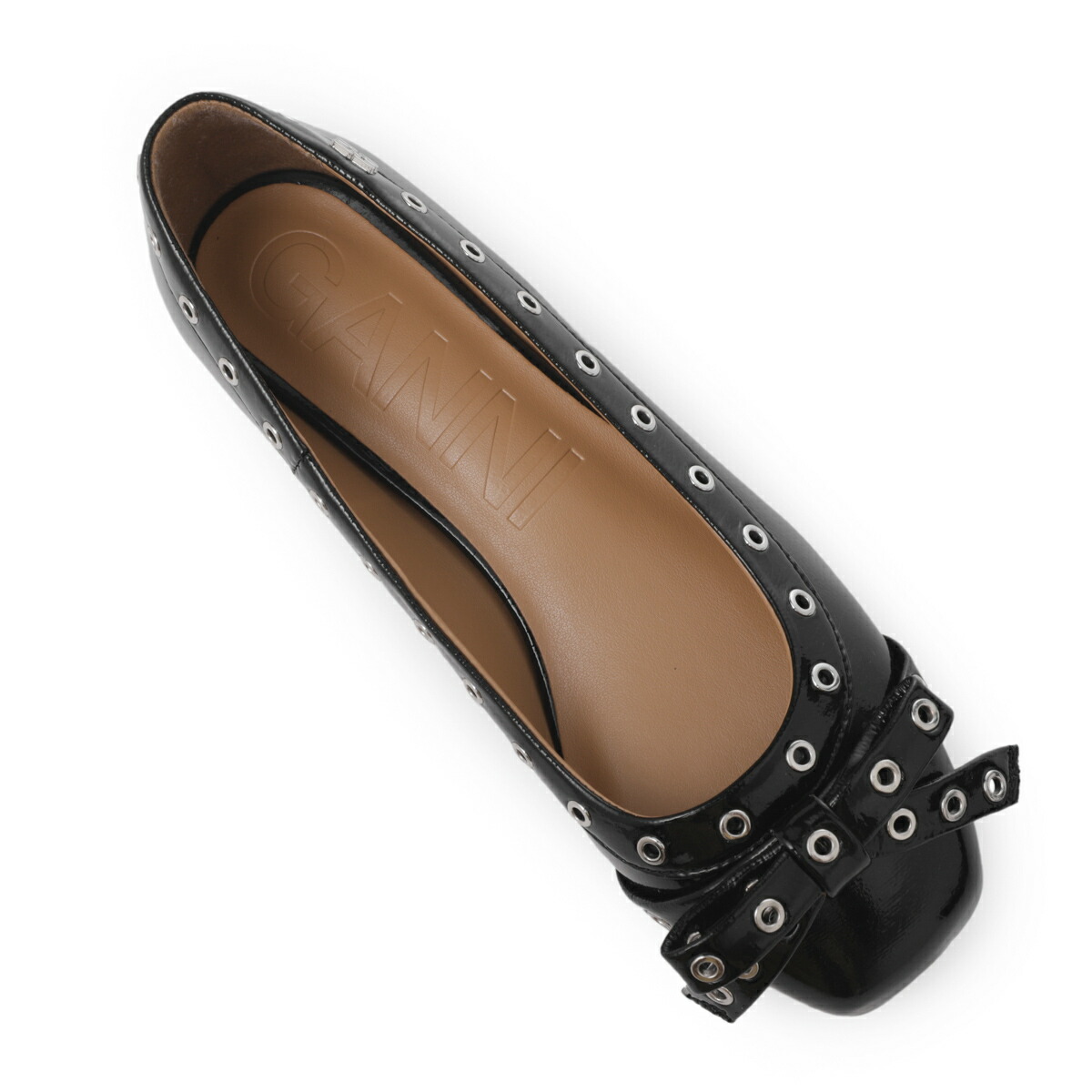 楽天市場】ガニー GANNI バレエシューズ フラットシューズ ブラック