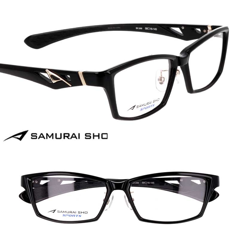 楽天市場】サムライ翔 メガネ フレーム SS-SA002 ＃1 ブラック 黒 黒縁