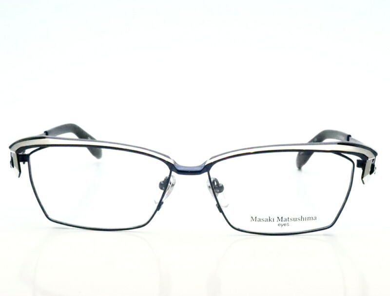 楽天市場】レンズつき マサキマツシマ メガネ MF-1308 4 ネイビー