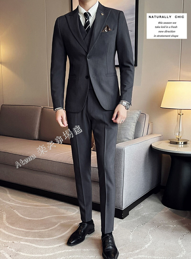 楽天市場】高品質 メンズ スーツ ダブルスーツ ダブルブレスト