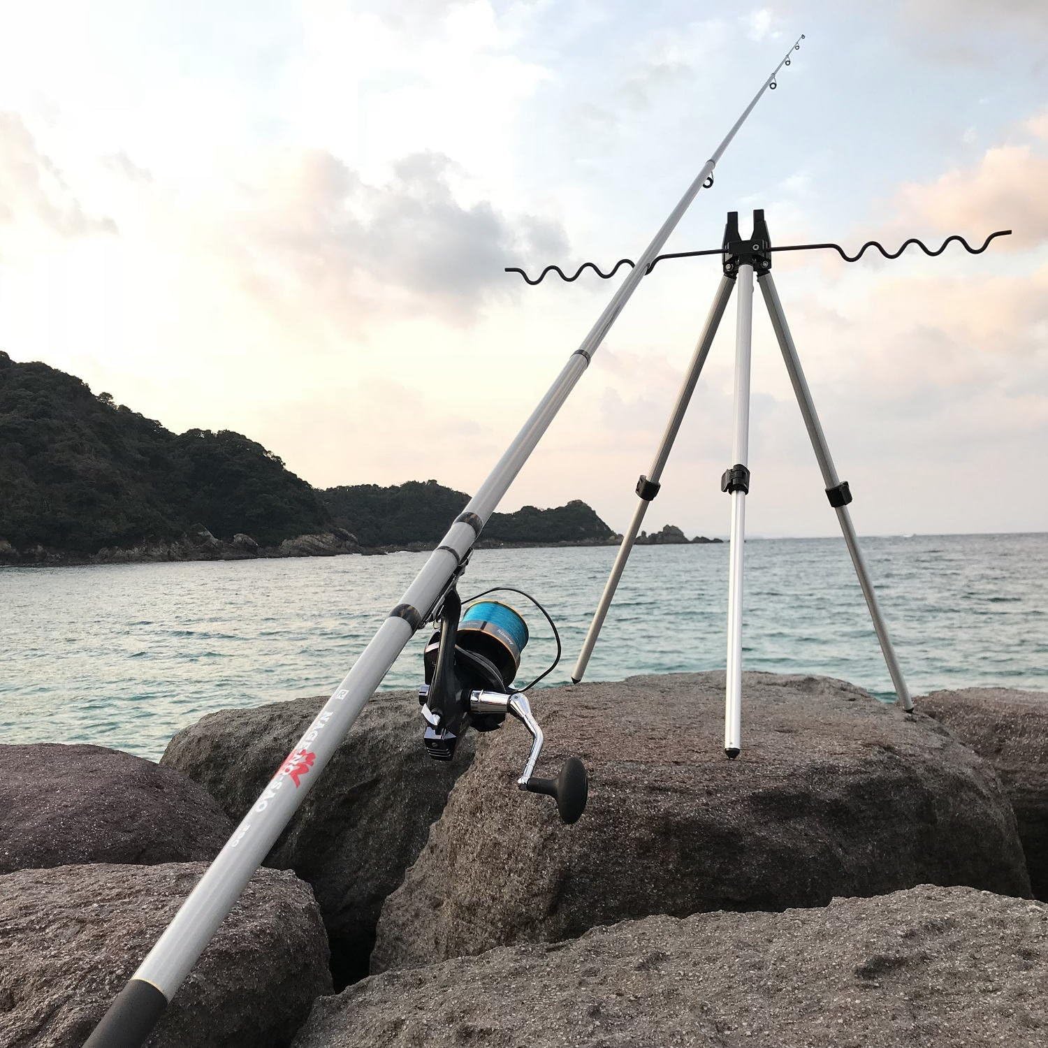 楽天市場】【クーポン配布中】【楽天倉庫発送】釣り竿三脚スタンド