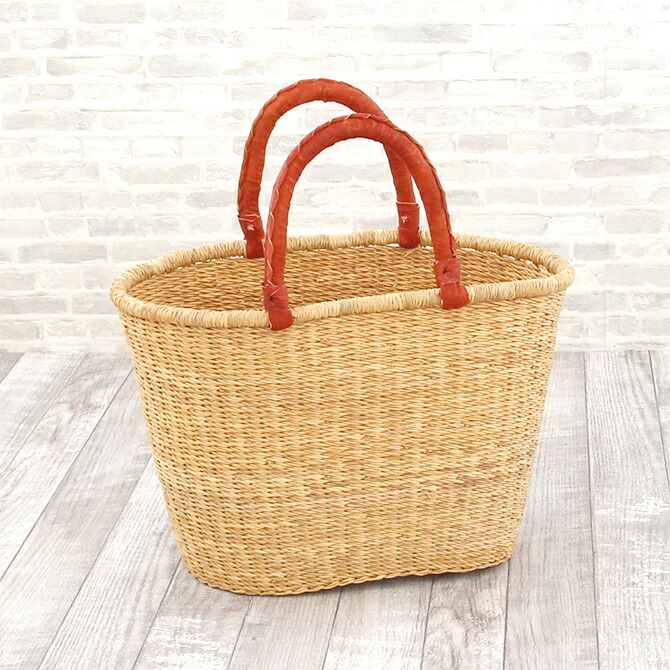 楽天市場】ブルキナバスケット 楕円かごバッグ M / カゴ バッグ