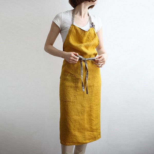 楽天市場】【特典付き】 フルエプロン マノン サフランイエロー A225