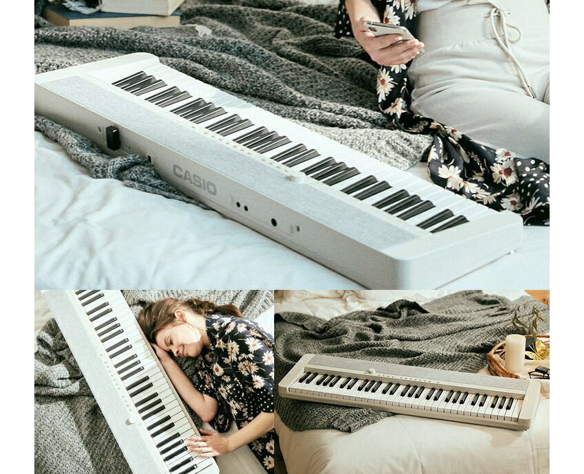 楽天市場】カシオ61鍵盤キーボード CT-S1 白 ケース付き「便利に