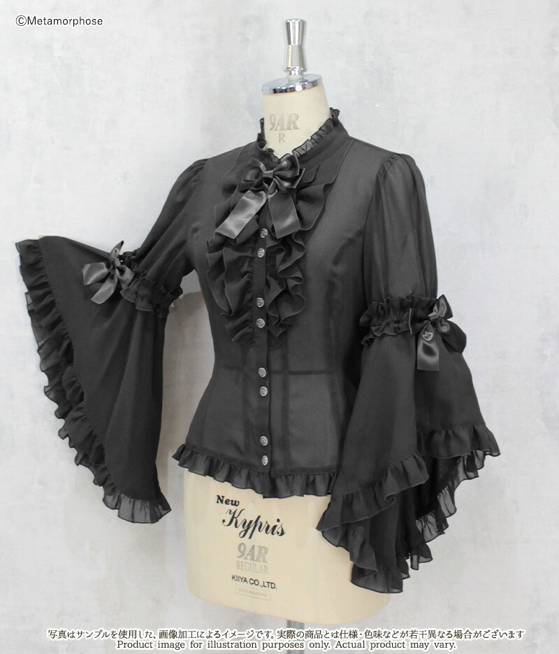 楽天市場】メタモルフォーゼ スタンドカラーロング姫袖ブラウス【2