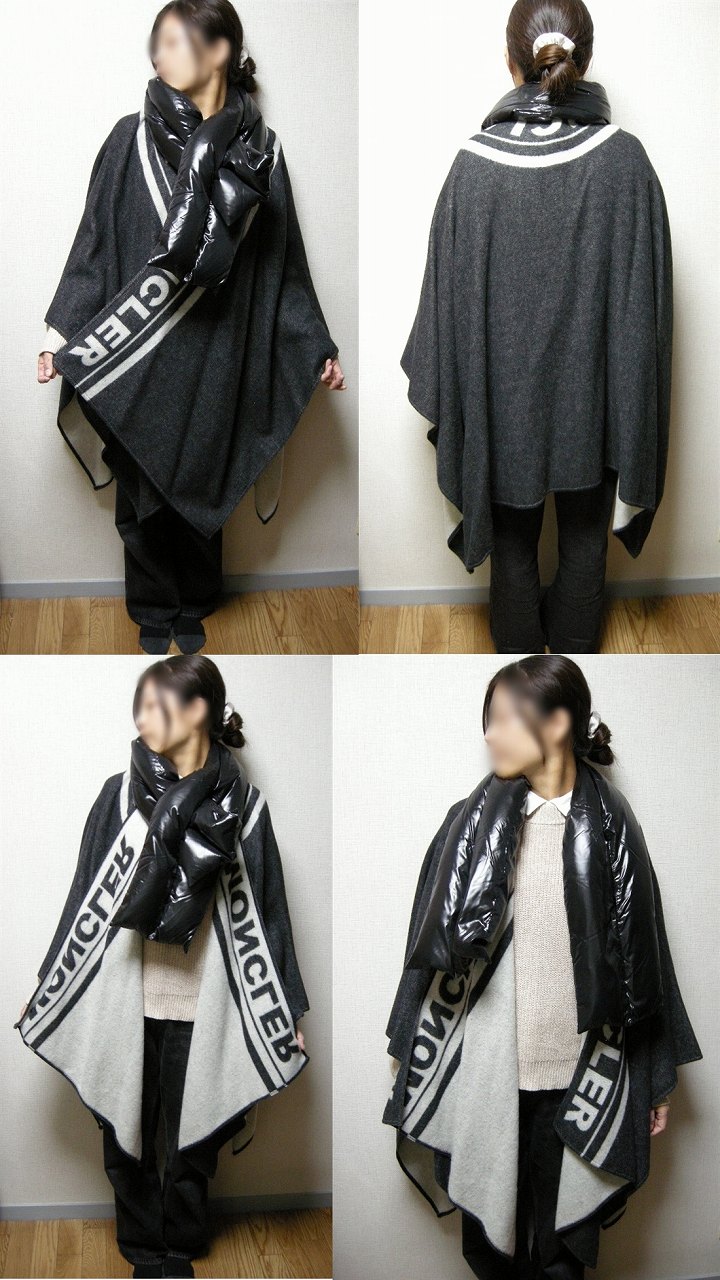 楽天市場】【MONCLER/モンクレール/ダウンマフラー付きウールニット