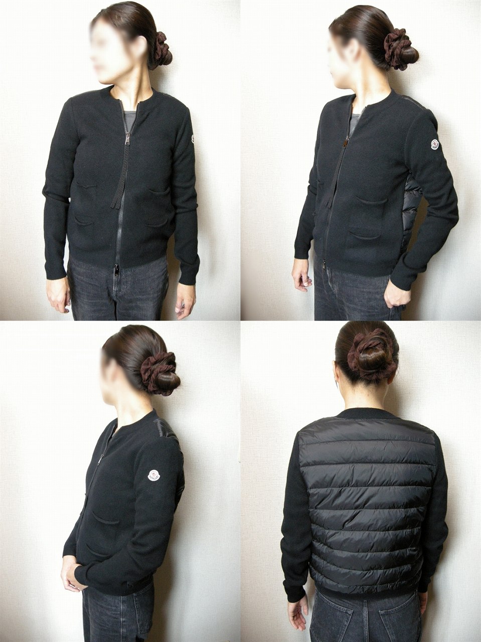 楽天市場】【MONCLER/モンクレール/ニット切替ダウンカーディガン