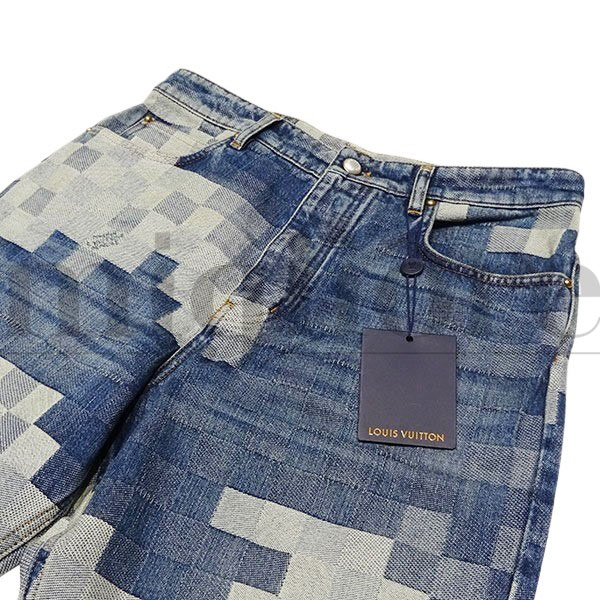 楽天市場】LOUIS VUITTON ルイヴィトン ダミエ デニム スケートパンツ