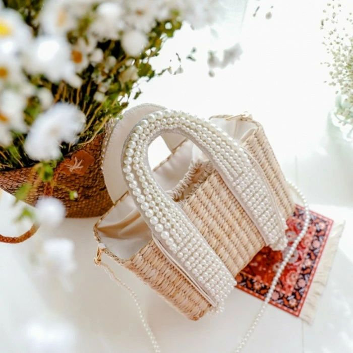 楽天市場】アナトリエ かごバッグ パールの通販