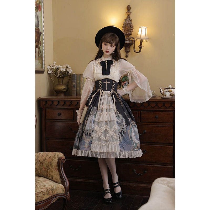 楽天市場】ハロウィン ゴスロリ ロリータワンピース ロリータ衣装