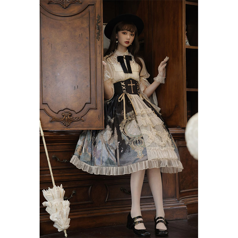 楽天市場】ハロウィン ゴスロリ ロリータワンピース ロリータ衣装