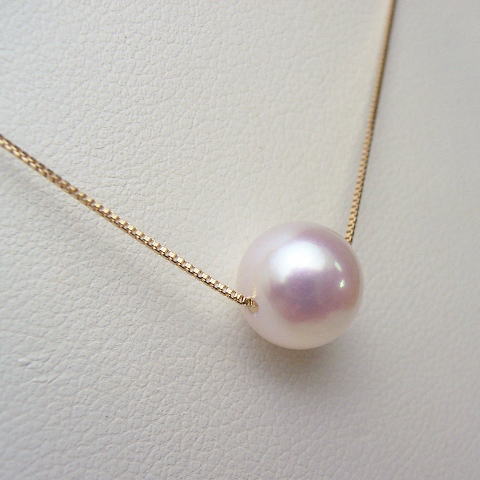 楽天市場】K18/K18WGアコヤ真珠ペンダント【8mm】【送料無料】【花珠級