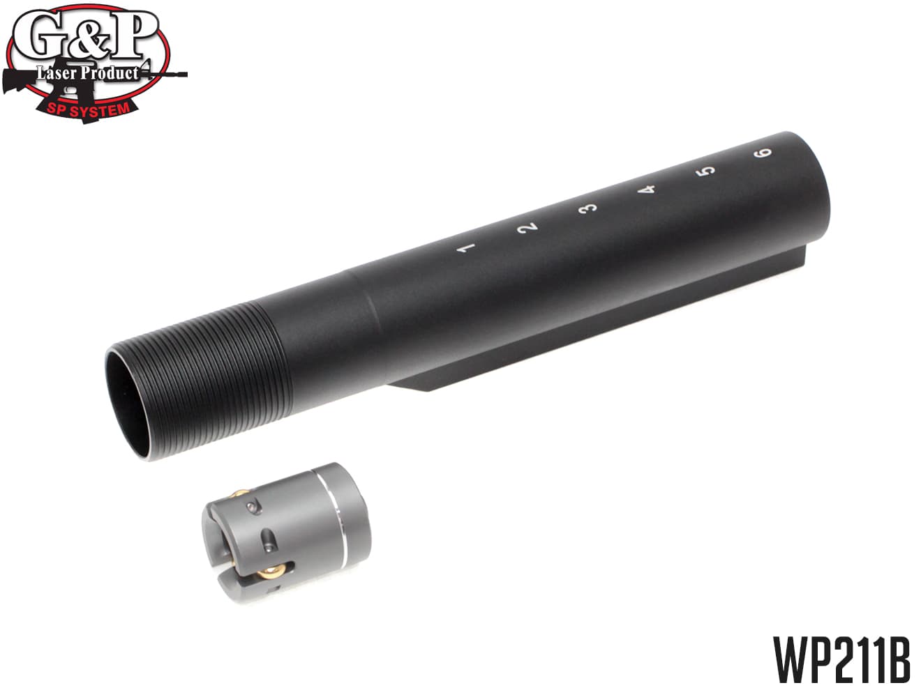 楽天市場】G&P M4 MWS バッファチューブ 6P BK w/ローラーボルト B