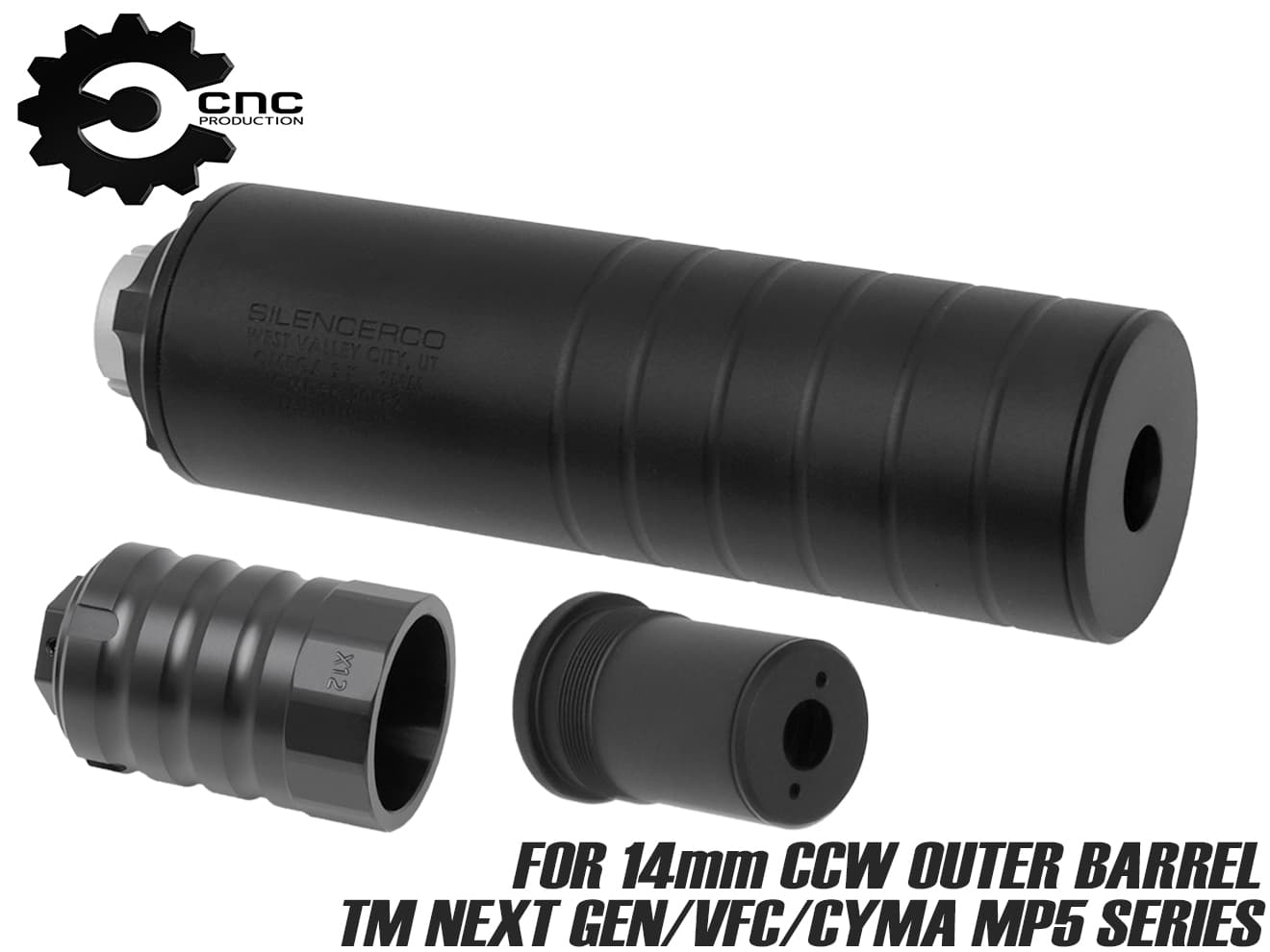 楽天市場】CNC Production Omega9Kタイプ サプレッサー+JM X12 マズル