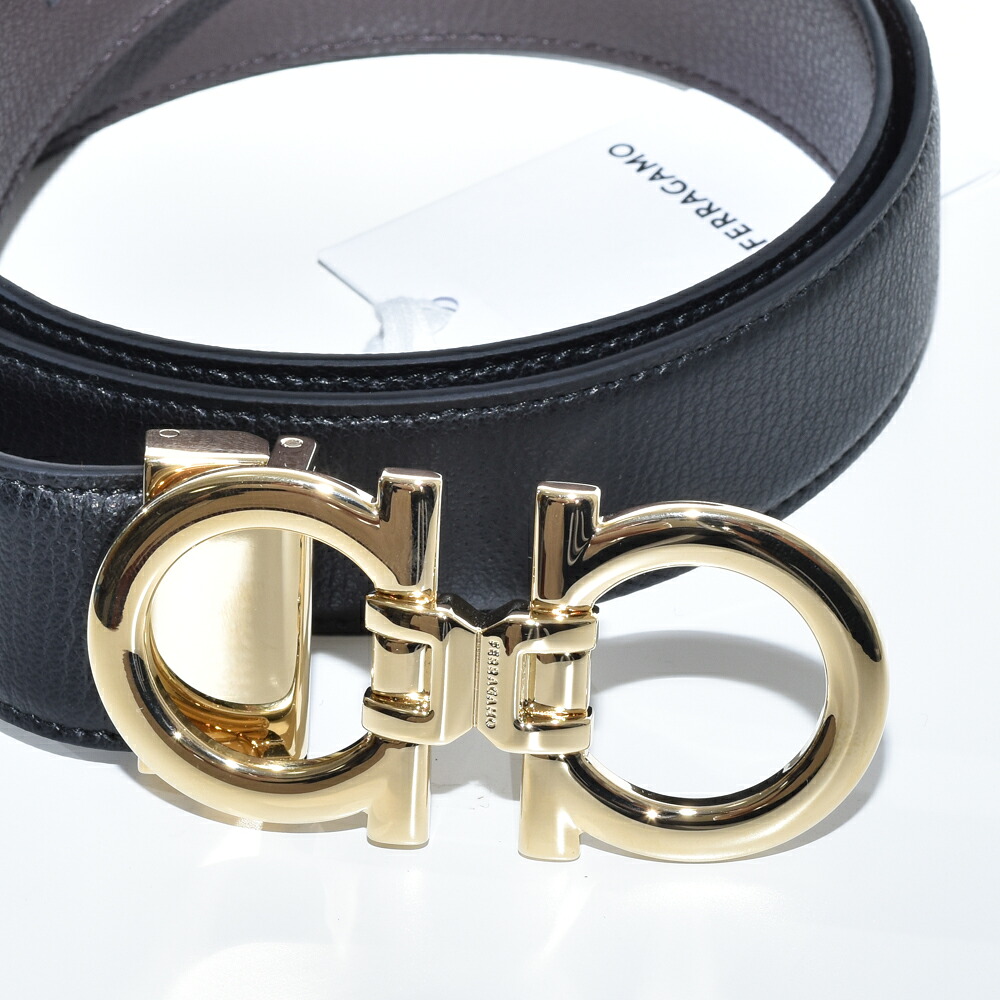 美品 サルヴァトーレ フェラガモ ダブルガンチーニ ベルト リザード