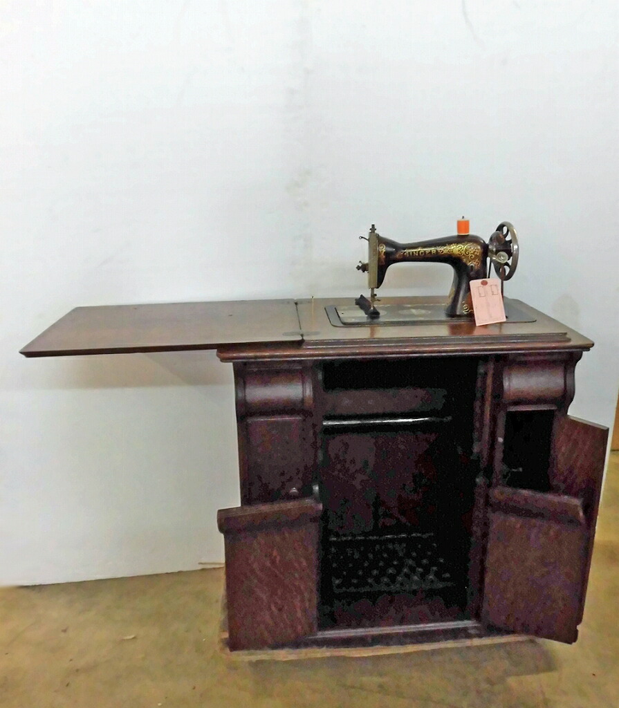楽天市場】【中古】 シンガーミシン SINGER アンティークミシン 台付き