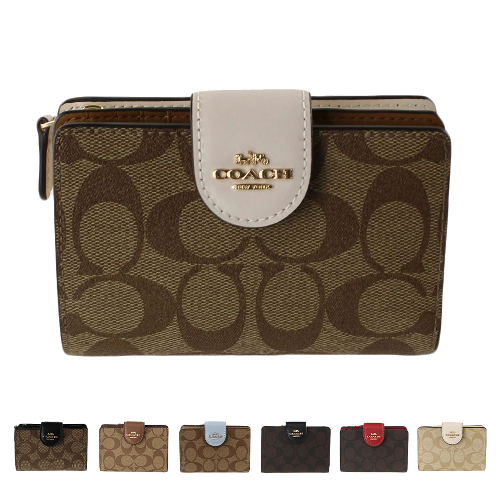 楽天市場】コーチ 財布 二つ折り シグネチャー バイカラー COACH c0082