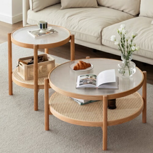 楽天市場】10%OFF+P2倍 SS限定 ネストテーブル 2点セット ローテーブル