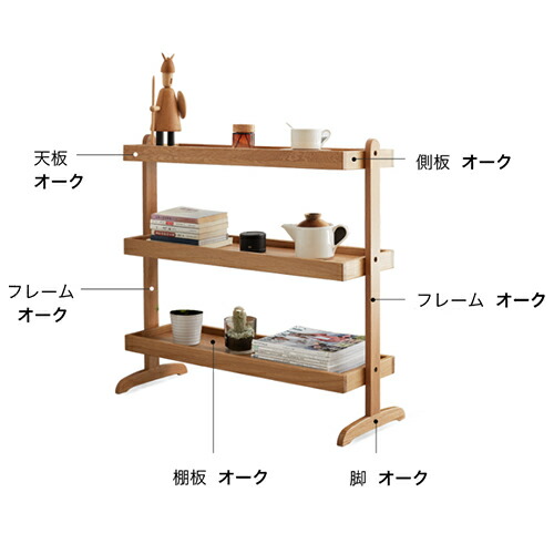 楽天市場】10%OFF+P2倍 SS限定 オープンラック オーク材 無垢材 ラック