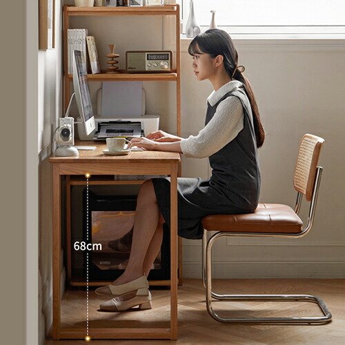 九州民芸家具 樺 カバ材 無垢 片袖デスク 書斎デスク 机 デスク 学習机