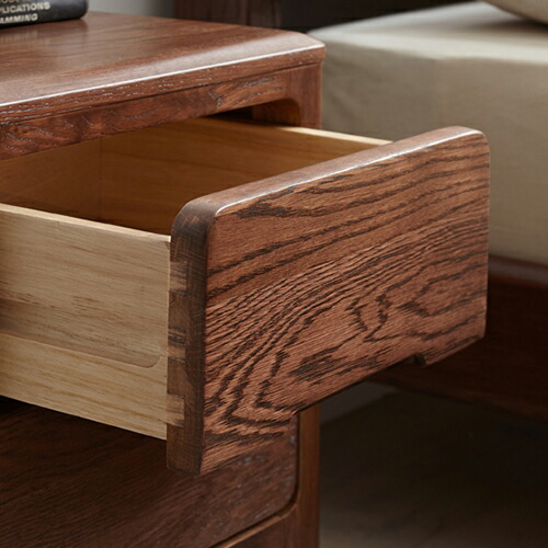 楽天市場】ナイトテーブル サイドテーブル 収納 テーブル 木製 天然木