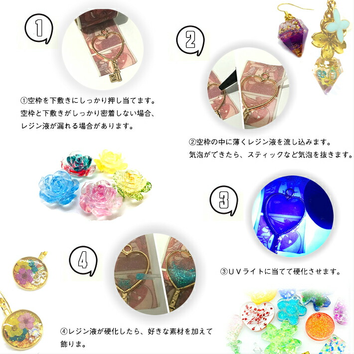 楽天市場】レジンセット 【No.4UV-LEDライト付きません】「ラブブ