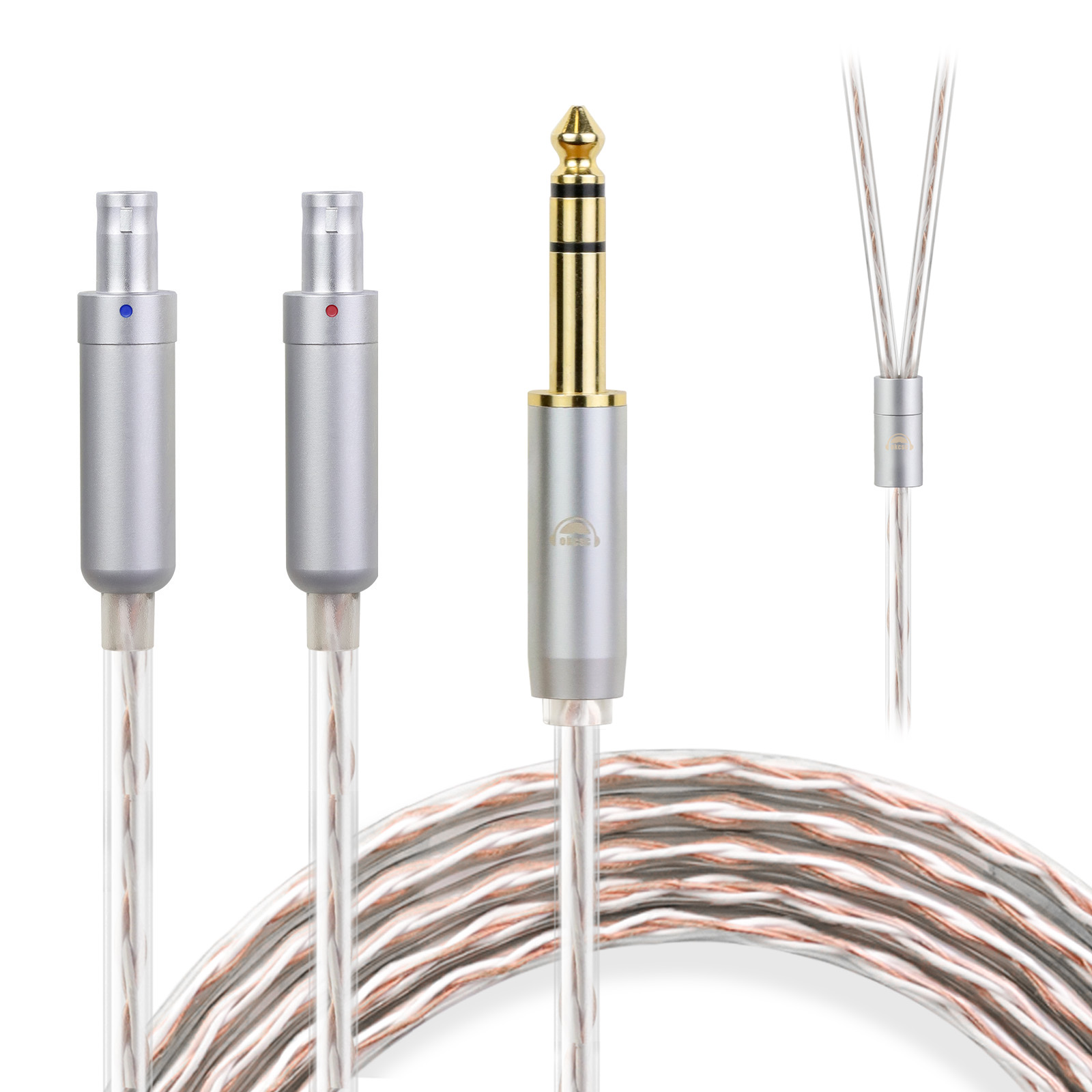 楽天市場】okcsc リケーブル hd800 ケーブル イヤホン 4芯 金メッキ線