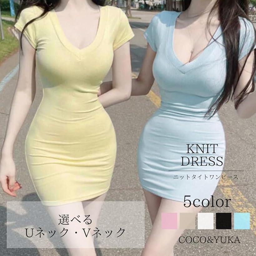 楽天市場】胸元 セクシー タイト ミニ ワンピース Vネック Uネック