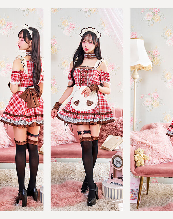 楽天市場】[正規品](即納)コスプレ メイド ウエイトレス バレンタイン