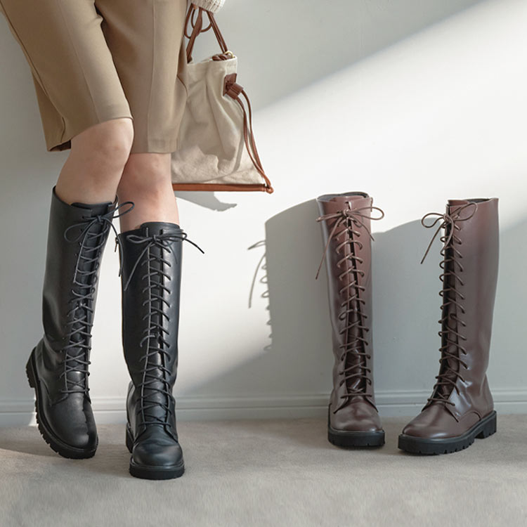 楽天市場】≪ 特別セール ≫ 送料無料！ レースアップロングブーツ