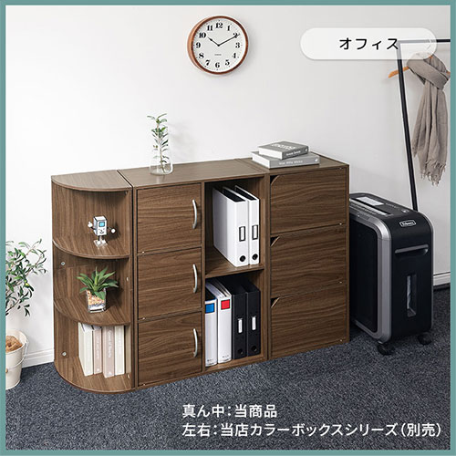 楽天市場】本棚 収納ボックス 2列 カラーボックス 2段 3段 扉付き A4