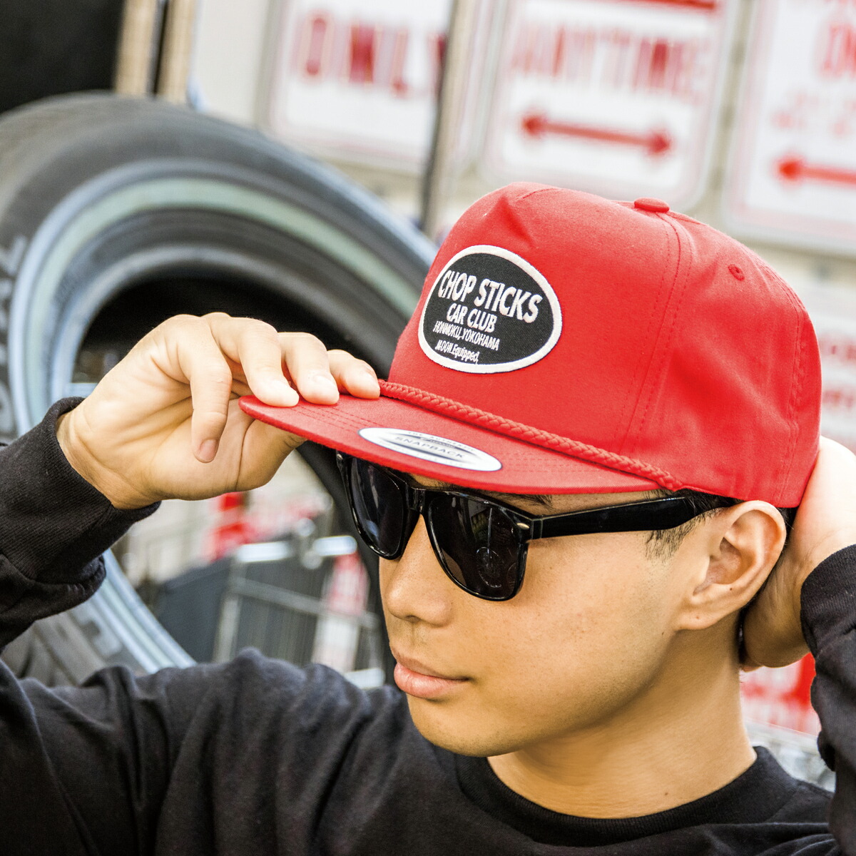 楽天市場】ムーンアイズ Chop Sticks 5パネル フラット バイザー