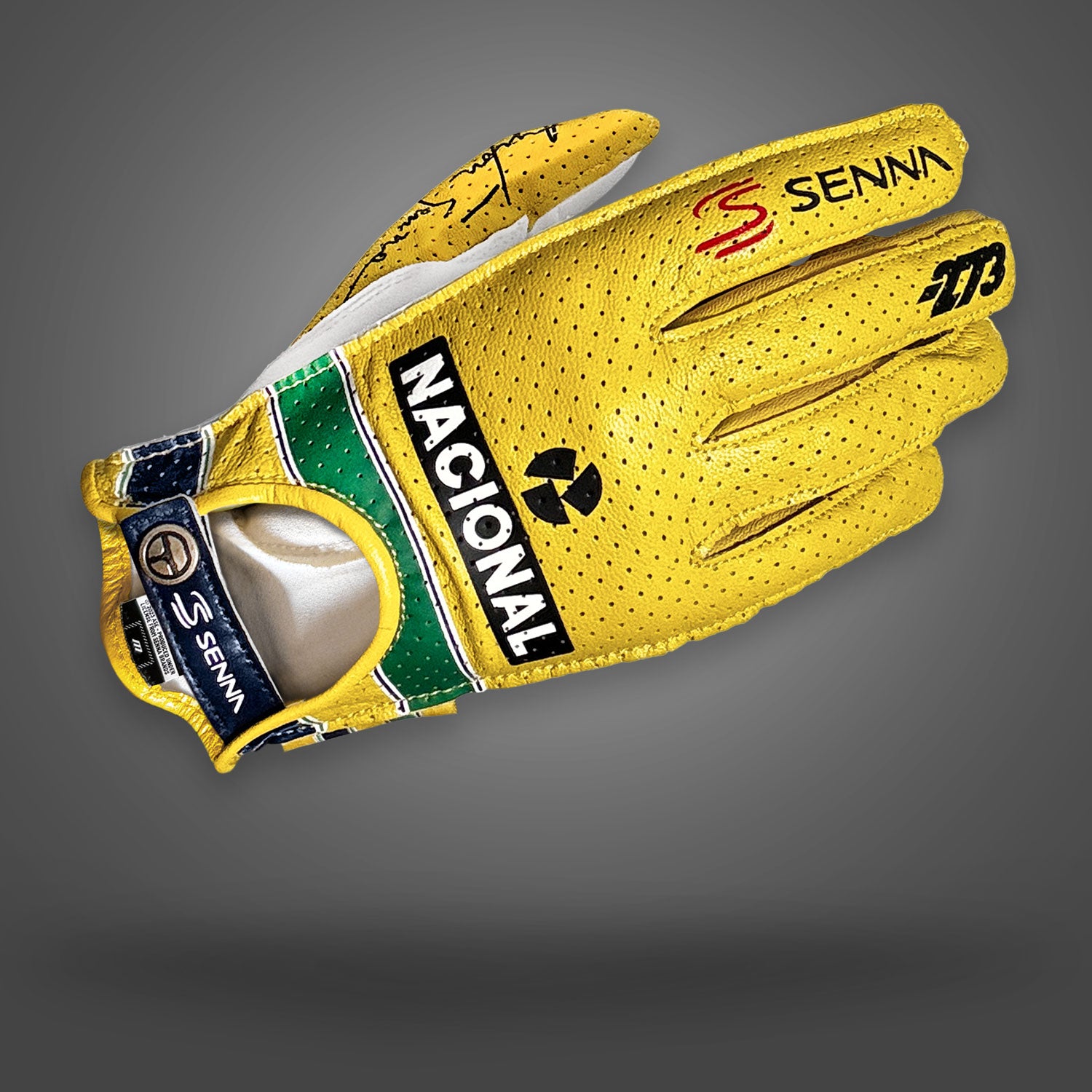 楽天市場】-273 Leather Gloves レザーグローブ AYRTON SENNA イエロー