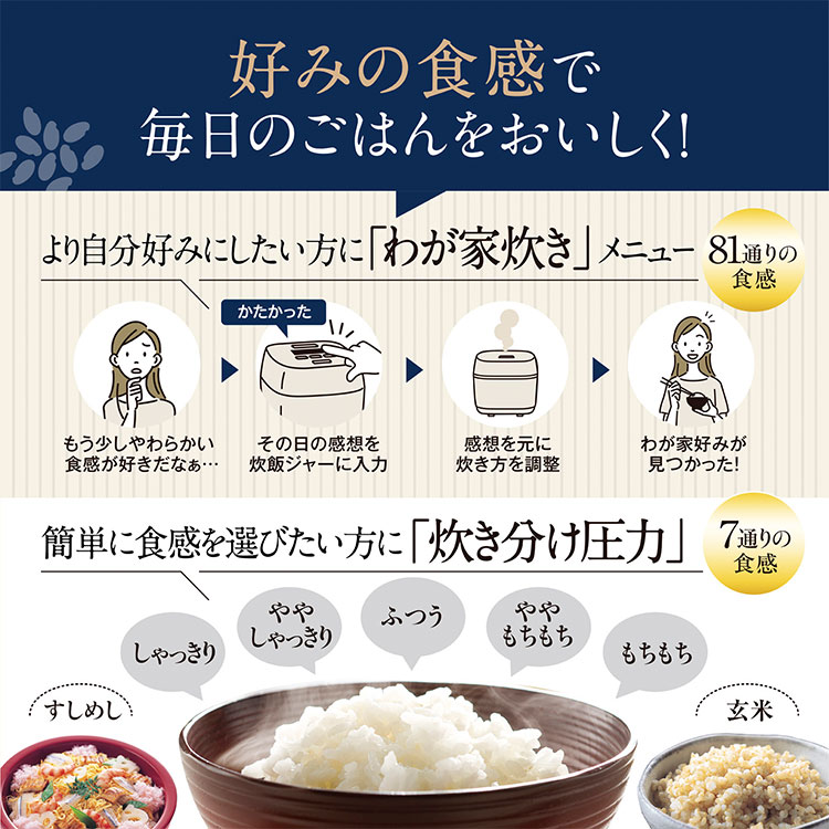 楽天市場】【2025年7月新商品】象印 圧力IH炊飯ジャー 炎舞炊き 5.5合