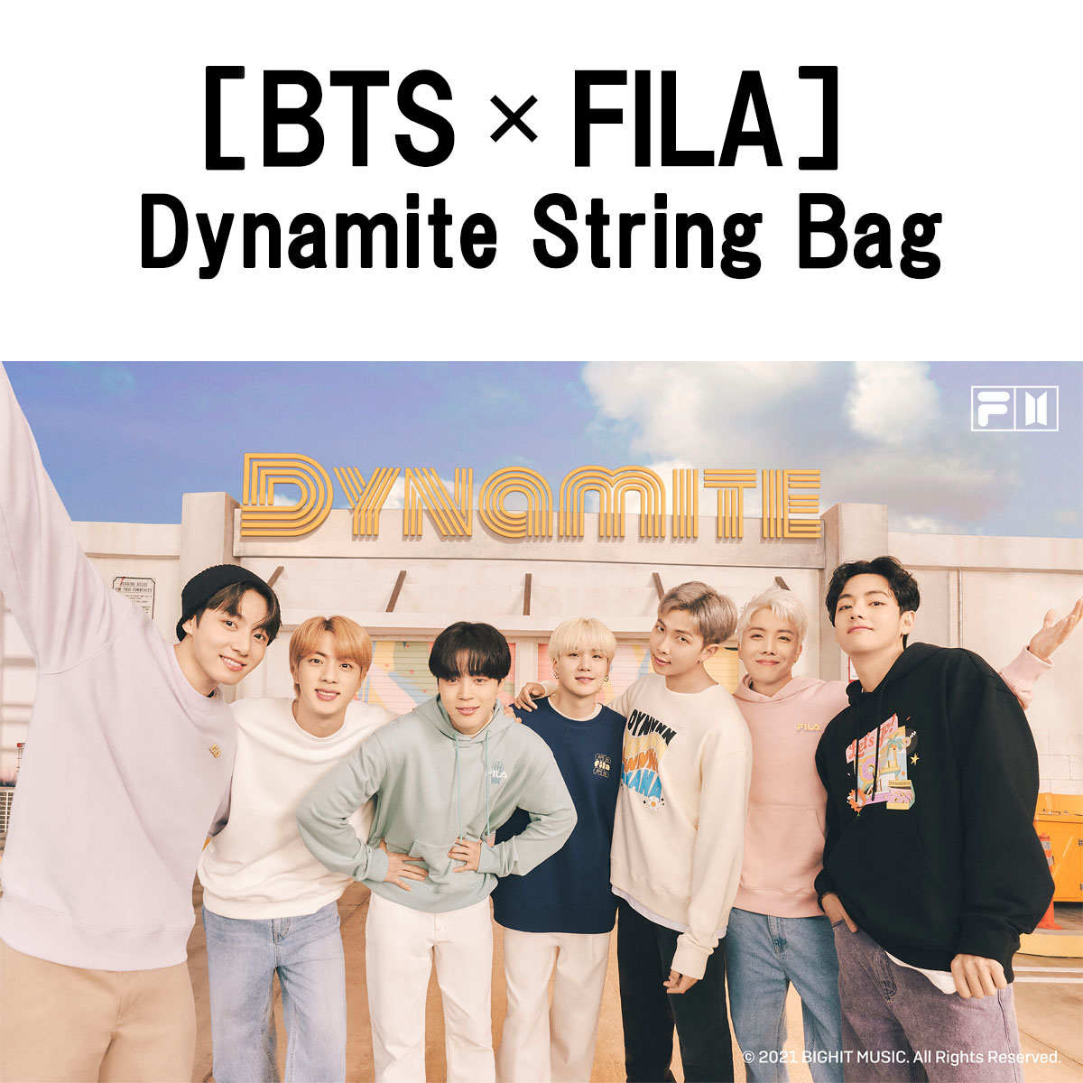 楽天市場】数量限定BTS 正規品 ナップサック PURPLE［BTS x FILA
