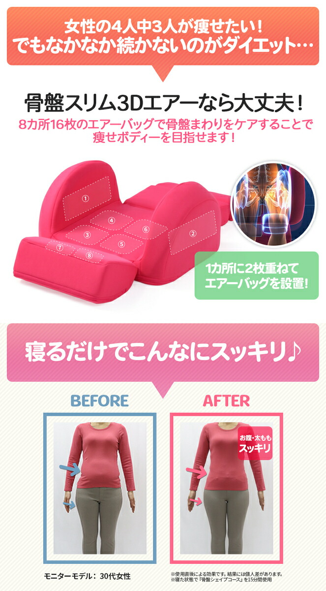 楽天市場】芦屋美整体 骨盤スリム3Dエアー 骨盤矯正 骨盤ケア