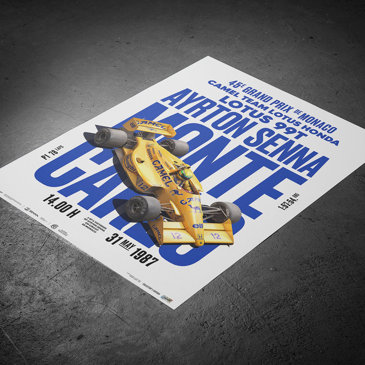 楽天市場】ポスター オートモビリスト アイルトン・セナ ロータス 99T
