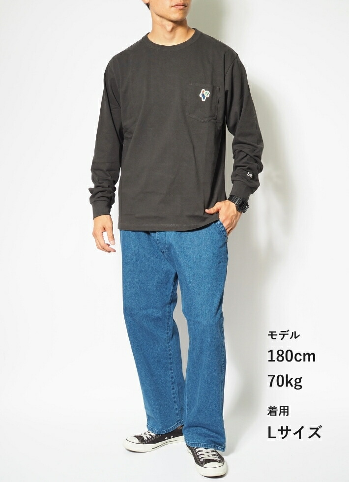 楽天市場】Lee リー ロンT 長袖 ポケット付き ワンポイント ニワトリ