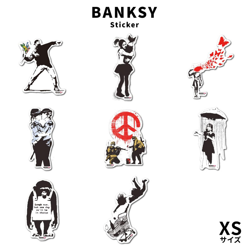楽天市場】BANKSY バンクシー 透明 ステッカー BNK-001XS BNK-008XS XS