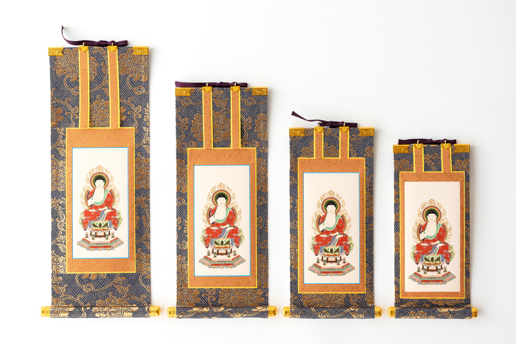 楽天市場】掛軸 仏壇用 臨済宗 建仁寺派 金襴 一幅 選べる4サイズ 豪華