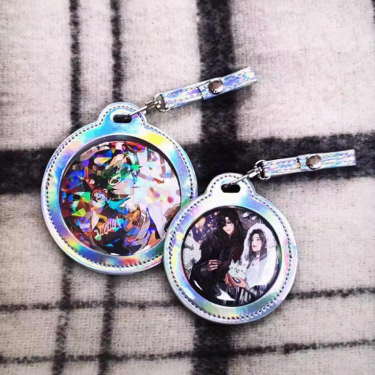 楽天市場】 75mm 缶バッジカバー ポーチ 吊り下げ 透明 キーホルダー 3