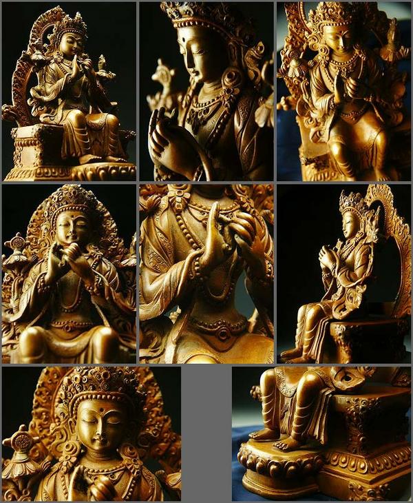 楽天市場】弥勒仏（弥勒菩薩） 銅造鍍金彫金仕上げ 一点もの : 仏像