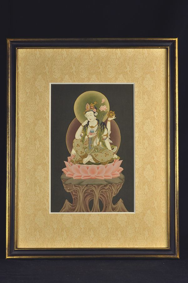 楽天市場】肉筆仏画 如意輪観音 : 仏像仏画チベット美術卸の天竺堂