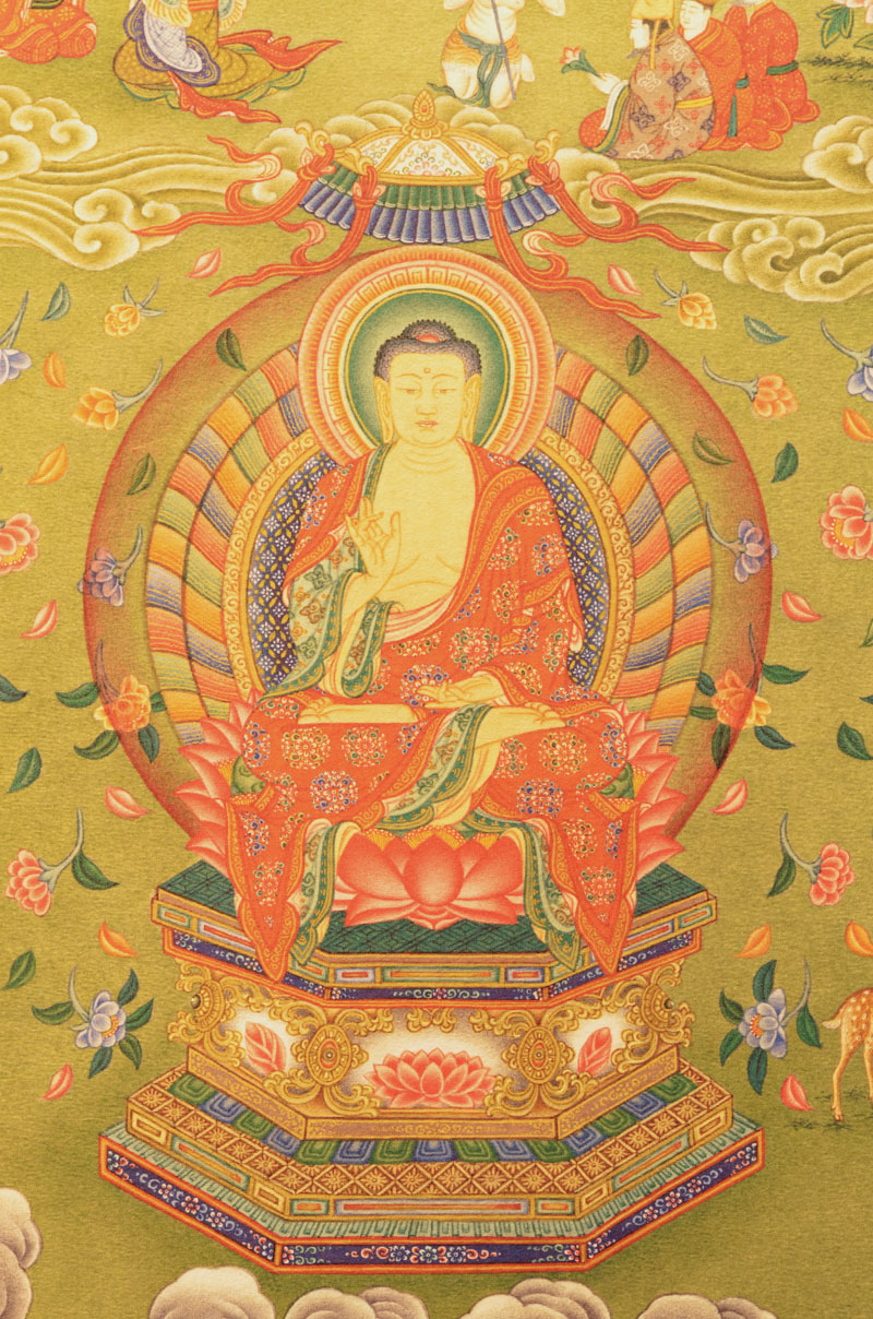 楽天市場】釈迦の生涯 仏画掛け軸（全紙幅） : 仏像仏画チベット美術卸