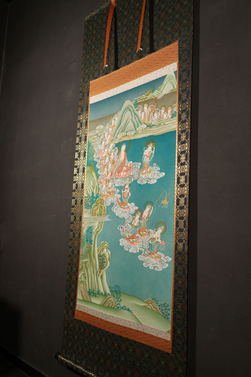 楽天市場】阿弥陀来迎図（早来迎） 仏画掛け軸（尺五サイズ） : 仏像