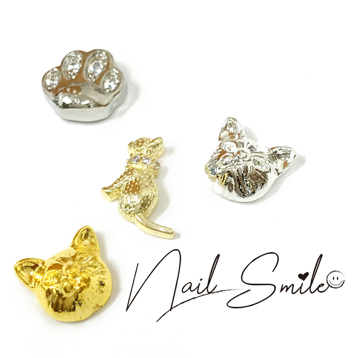 楽天市場】【猫好き 必見】猫 ねこ モチーフ デザインパーツ ネイル