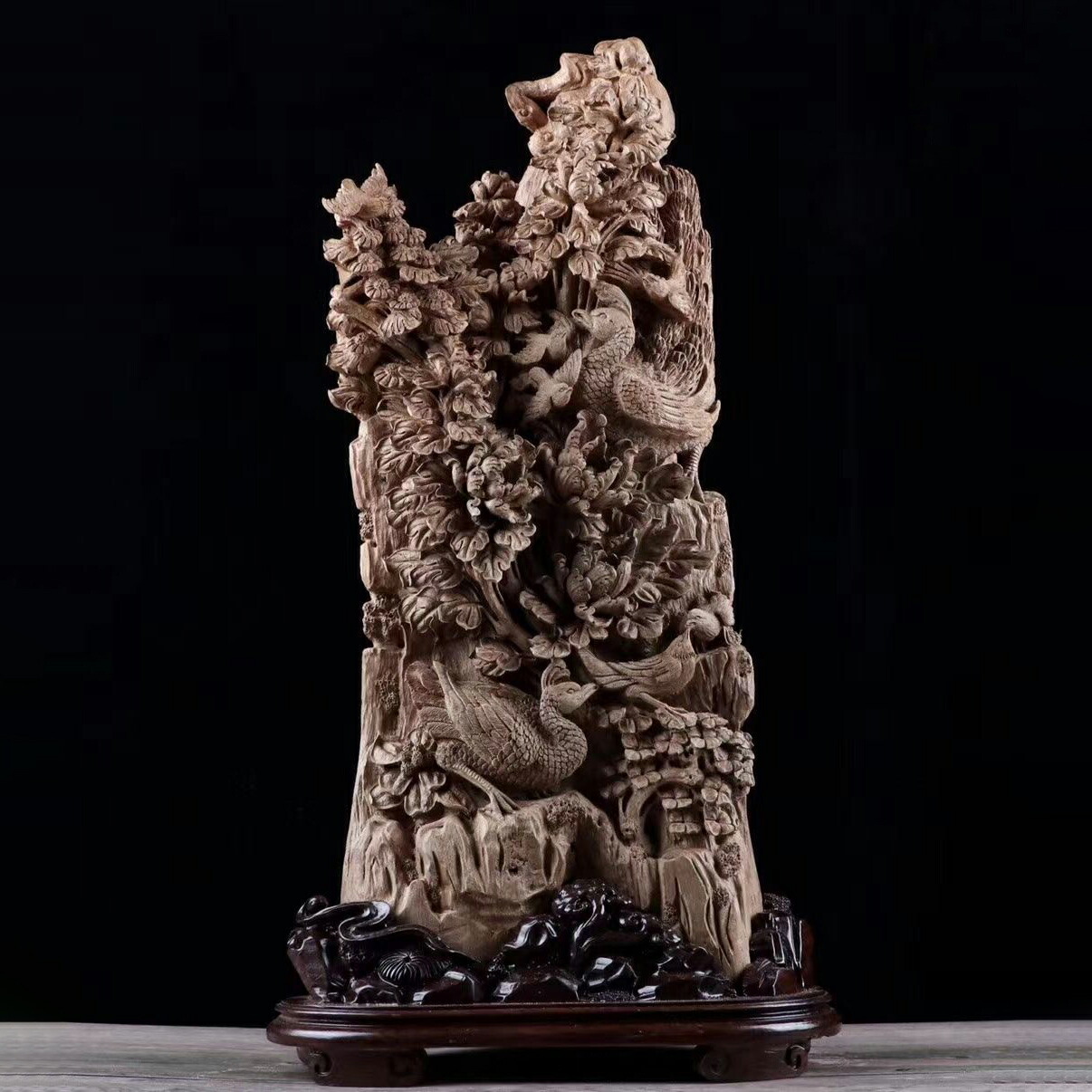 楽天市場】【天然沈香木彫】花 鳥 沈香 木彫り コレクション 職人