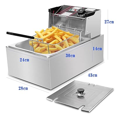 楽天市場】Ozonlife 卓上フライヤー 業務用 家庭用 フライヤー 6L大