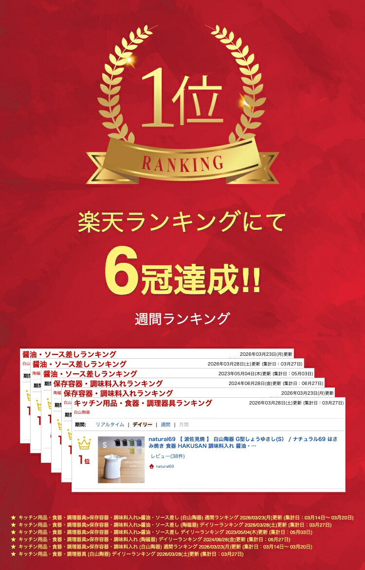 楽天市場】natural69 【 波佐見焼 】 白山陶器 G型しょうゆさし(S