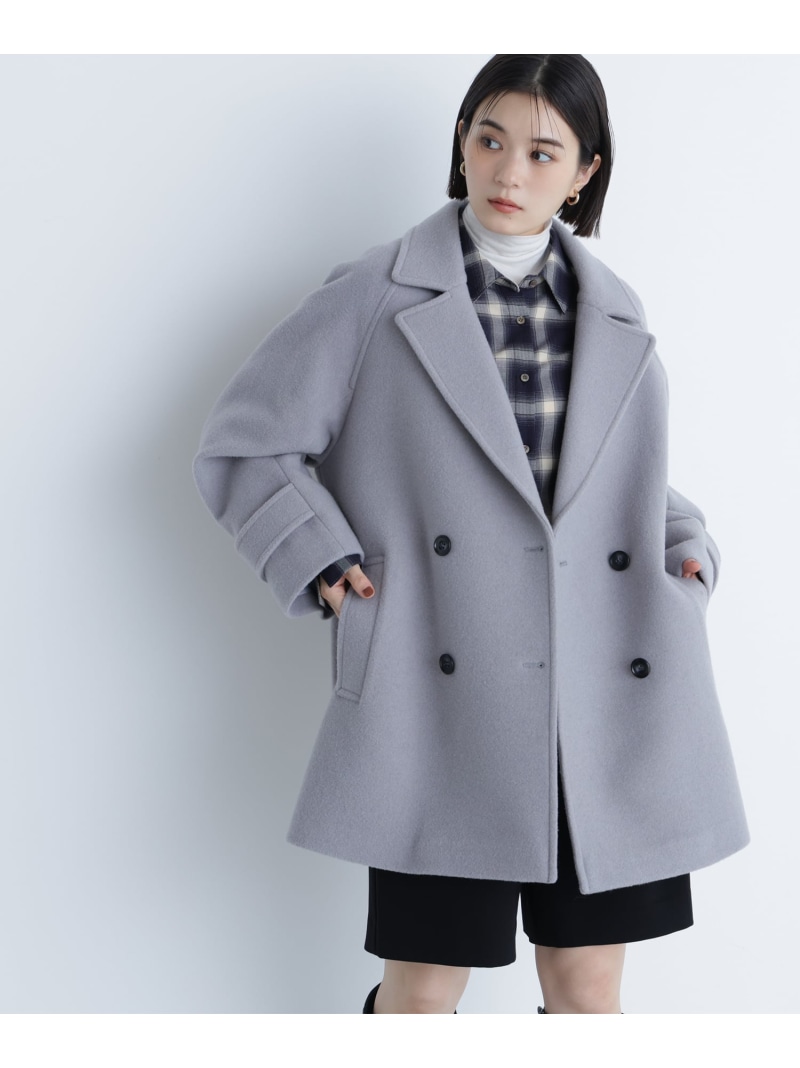 楽天市場】ダブルブレストフォルムミドルコート NATURAL BEAUTY BASIC